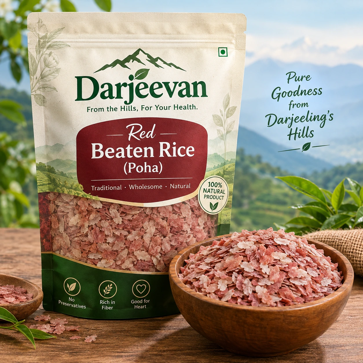red beaten rice poha